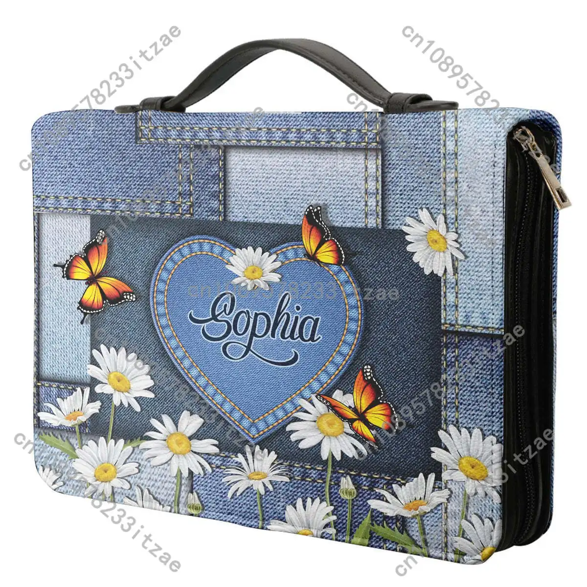 Bible Cover Case Women Study Book Holy Storage Boxes I Can Do All Things Through Christ Who Strength Handbags Church Bible Bags view 3