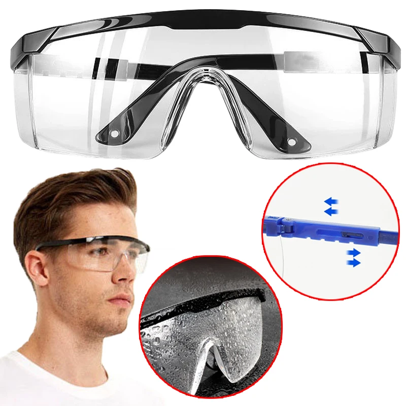 Eye Protection Work Safety Goggles Anti-Splash Windproof Dustproof Protective Glasses Optical Lens Frame Cycling Glasses Goggles