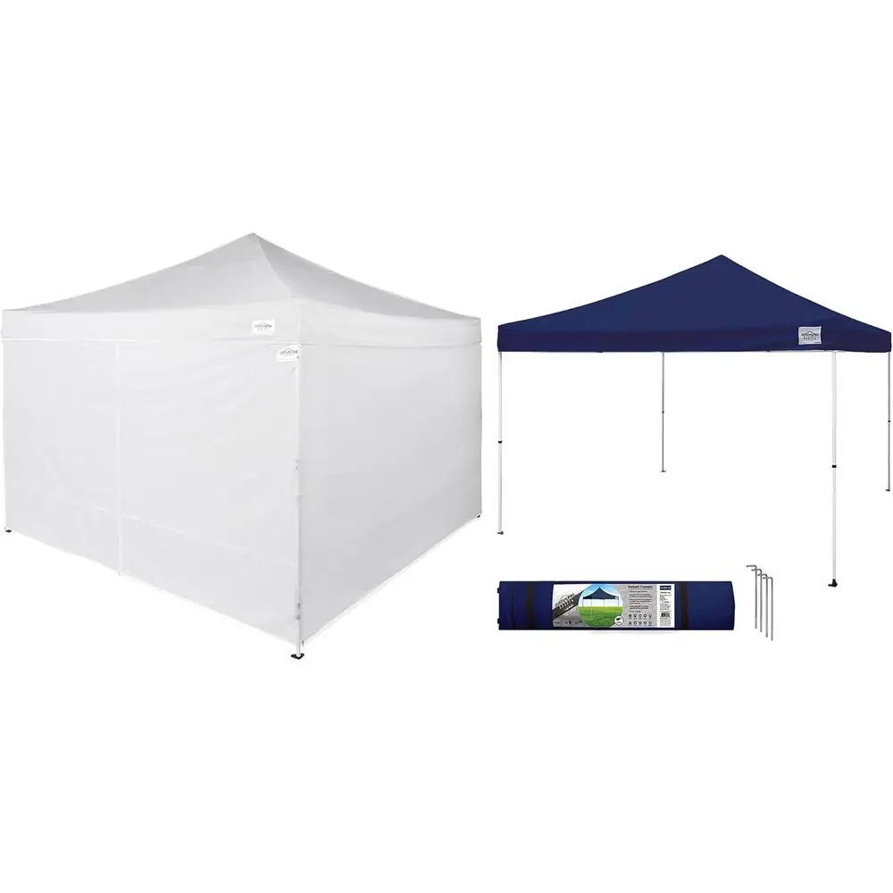 

M-Series 12 x 12' 2 Straight Leg Sidewall Kit and Pro 2 12 x 12 Foot Shade Tent with Roller Bag for Recreational Use