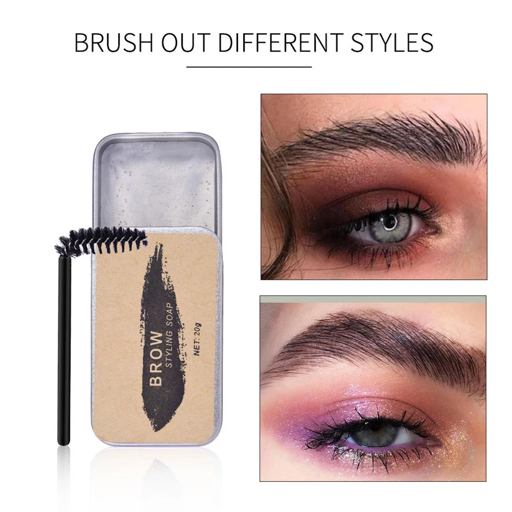 Gel coiffant sauvage, savon de maquillage longue durée incolore, outil de mise en forme des sourcils, ne se décolore pas, crème de teinture pour sourcils pour femmes, stéréo