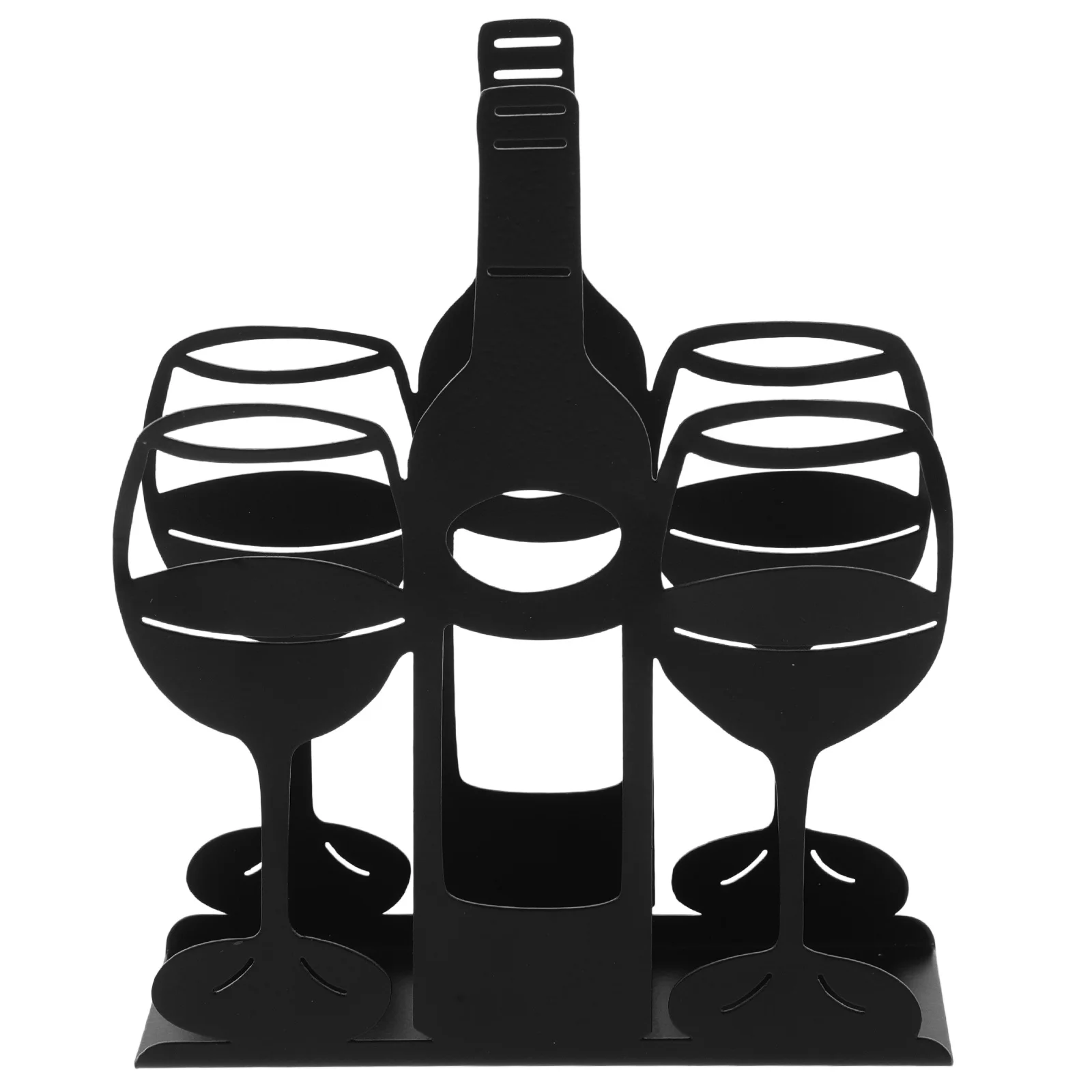 

Metal Napkin Holder Wine Glass Design Stainless Steel Tabletop Napkin Organizer for Kitchen Bathroom Dining Room Decorative