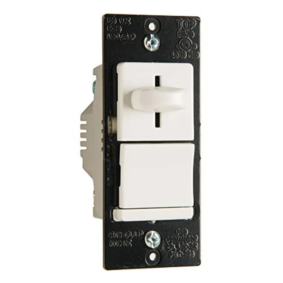 Legrand LS603PWV 600W LS Series Preset Dimmer Light Switch for Incandescent and Halogen Bulbs, 3-Way, White 1 Count