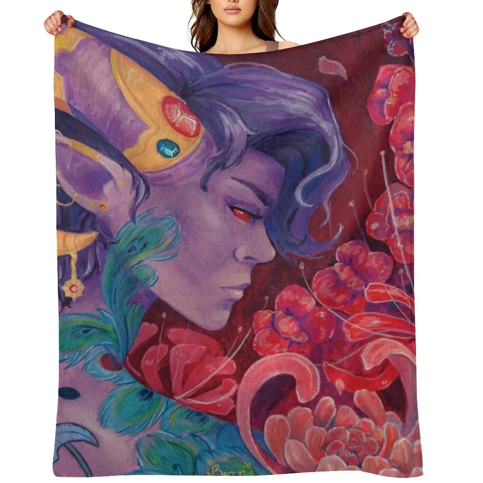 

Mollymauk Tealeaf - Eyes Never Shut Throw Blanket decorative Shaggy Decoratives Stuffeds Blankets