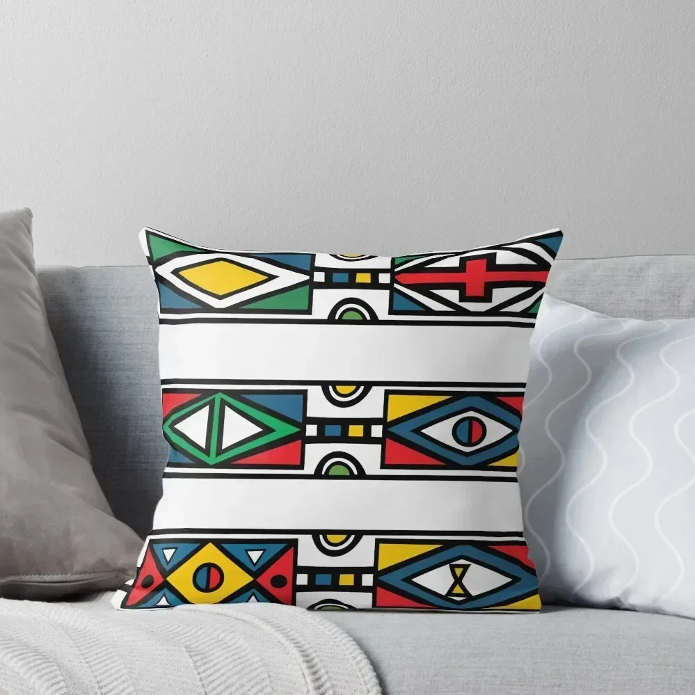 Ndebele Fashion Tribal Pattern African Style Geometry Art Throw Pillow Christmas Throw Pillows Covers Plaid Sofa pillow