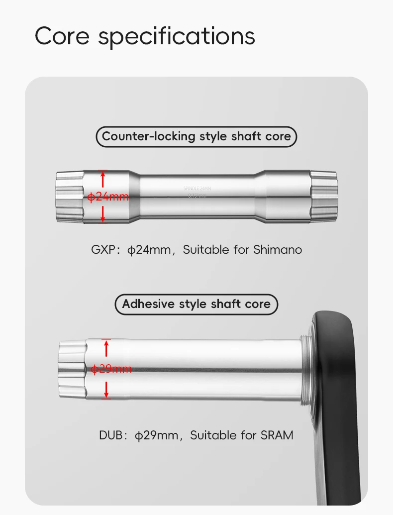 ROCKBROS 2025 Neues Carbonfaser-Kurbelset mit Titanlegierungsachse 24mm für Sigeyi AXO Magenge Leistungsmesser Fahrradkurbel – Detail 3