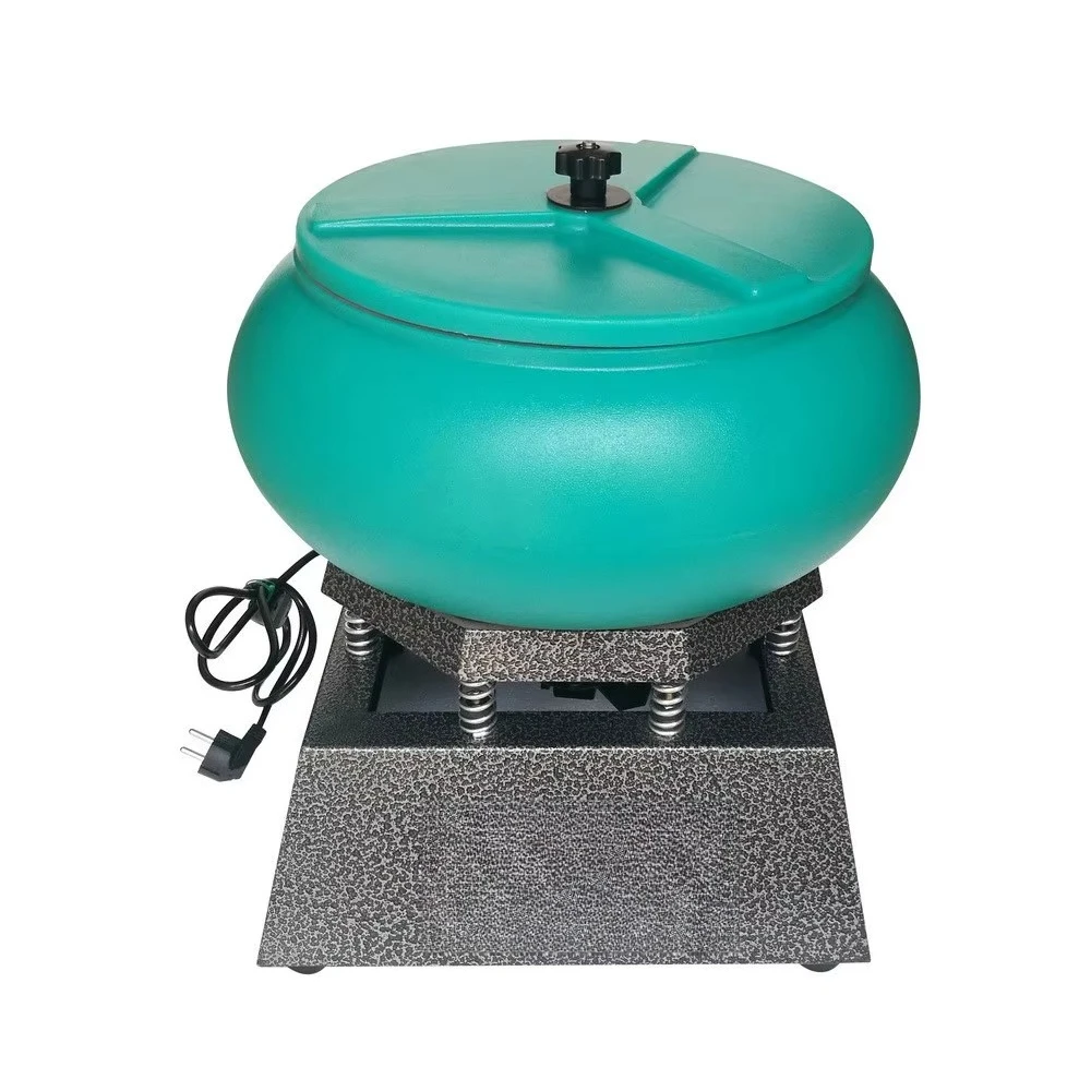 

17inch Jewelry Polishing Machine Large Vibratory Tumbler Polishing Machine for Rock Jade Gold Metal Edge Burr Surface Cleaning