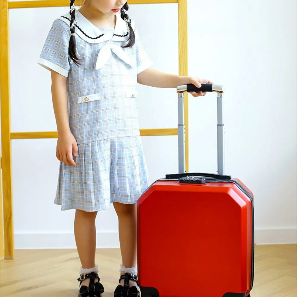 Draagbare Met Wachtwoord Lock Kids Bagage Abs Wheel 18 Inch Koffer Vierkante Solid Kinderen Trolley Case Student