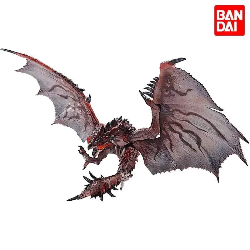 Bandai 2024 Original S.h.monsterarts Monster Hunter Rathalos Realistic Detail Articulation Shm Action Doll Model Children Toy