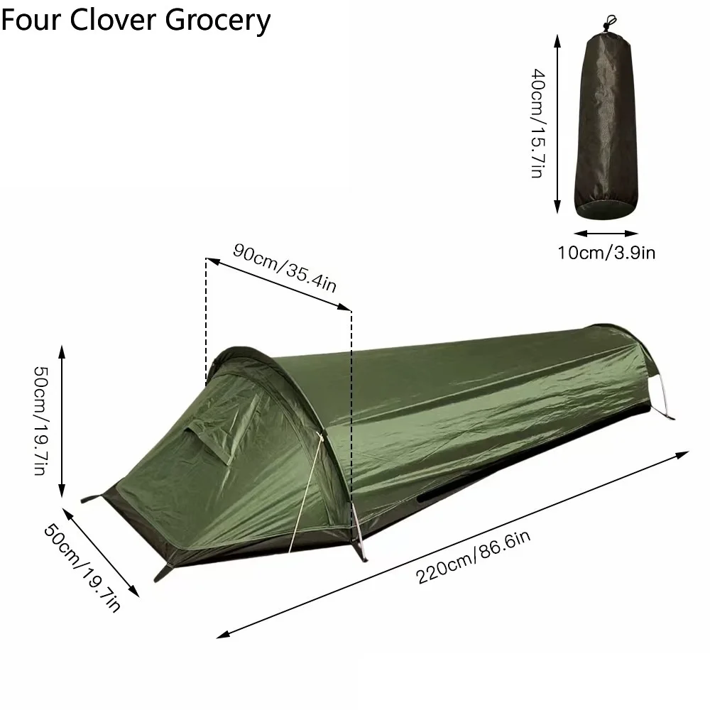 Backpacking Tent Outdoor Camping Sleeping Bag Tent 2024 New Hiking Traveling Equipment Lightweight Single Person Sleeping Tent