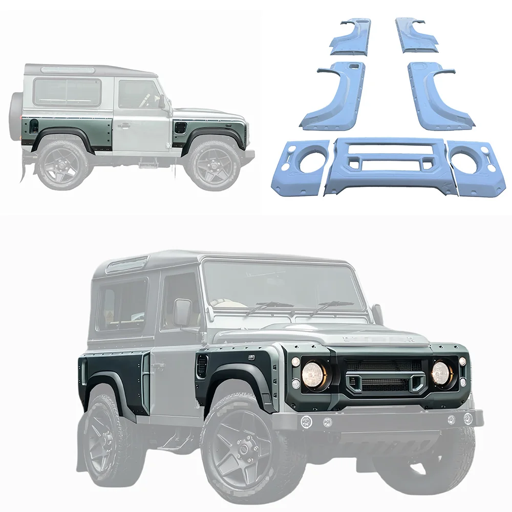 

For Model Land Rover Defender 90 110 Car Bumpers Wide Body Kit Front Rear Fenders Auto Parts Car Exterior Grilles Hoods