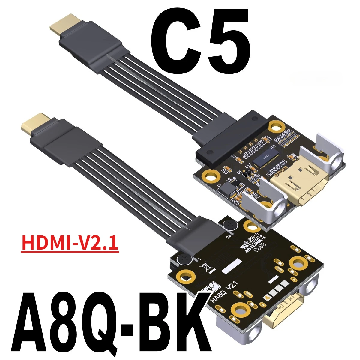 Ribbon FPV Mini HDMI-V2.1 Built-in Flexible Flat Cable Mini-HDMI to HDMI2.1 Female Video 24Pin FFC 4K/144 FPV Aerial Photography
