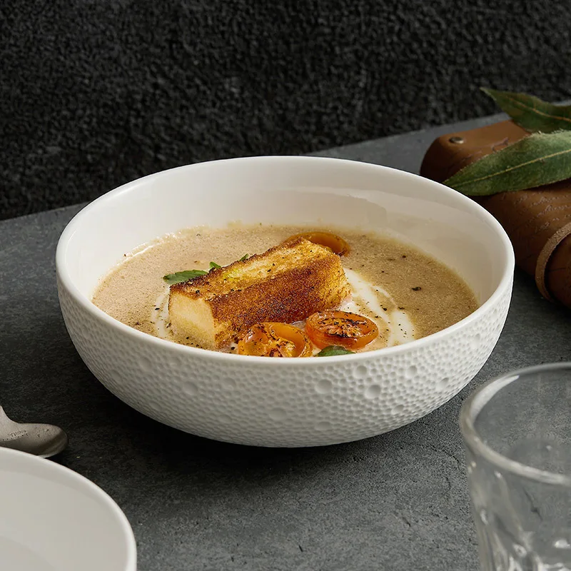 Creative Minimalist Ceramic Rice Premium Restaurant Ramen Luxury Hotel Salad Hong Kong Style Dessert Bowl