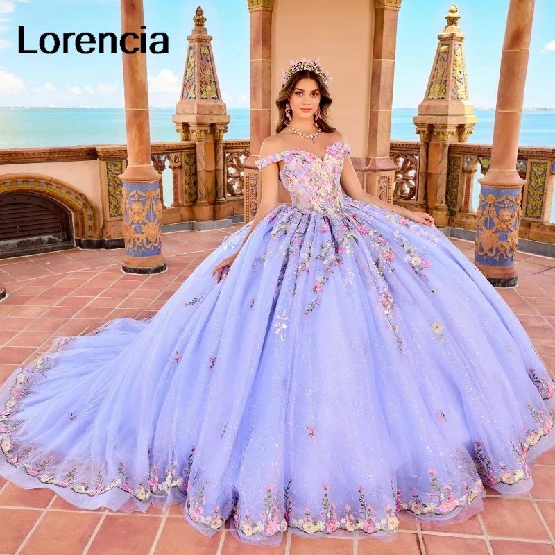 Vestido para quinceañeras amarillo personalizado, apliques De flores coloridas en 3D, vestido De baile con cuentas y capa, dulce 16, Vestidos De 15 Años YQD679