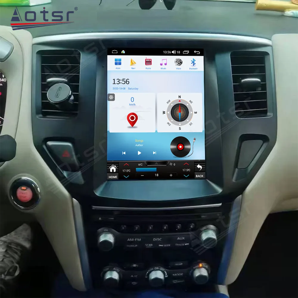 10.4 بوصة CarPlay أندرويد 15.0 مشغل راديو الوسائط المتعددة للسيارة لنيسان باثفندر R52 SL SV 2013 - 2020 وحدة ستيريو GPS نافي #2