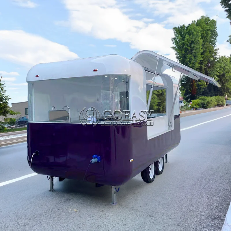 

Hot Dog Stand Ice Cream Cart Mini Beverage Truck Mobile Kitchen Coffee Trailer For Sale