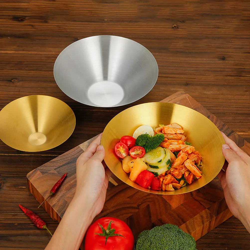 

Stainless Steel Food Soup Noodle Practical Kitchen Bowl Household Rice Bowl Salad Storage Soup Container For Home