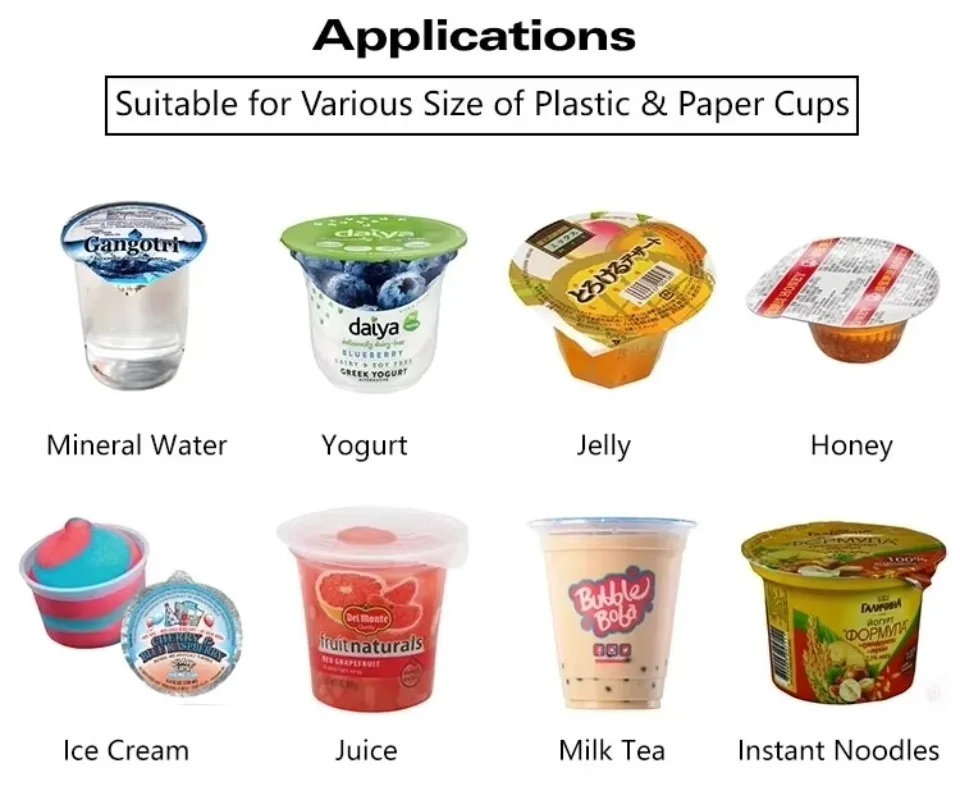 Cups Filling Sealing Machine Small Manufacturing Juice Yogurt Water Paper Cup Liquid Packaging Sealing Machine