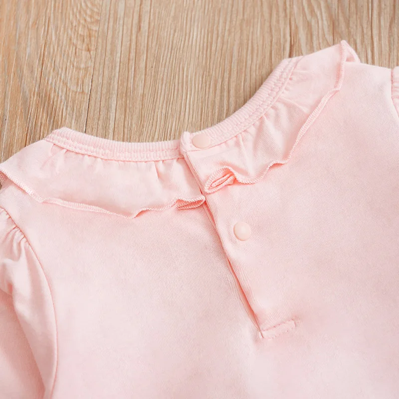 Newborn Baby Girl Clothes pink color girl Comfortable cotton Spring and autumn long sleeves Outfit for Toddler Girl 0-18 Months