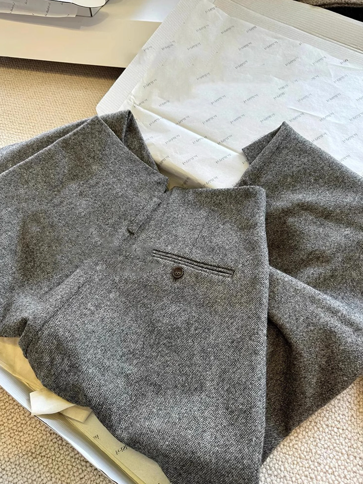 Ay laine Camere pantalon à jambes larges femme automne Faion taille haute coupe droite pantalon coréen Sle trajet Simple pur...