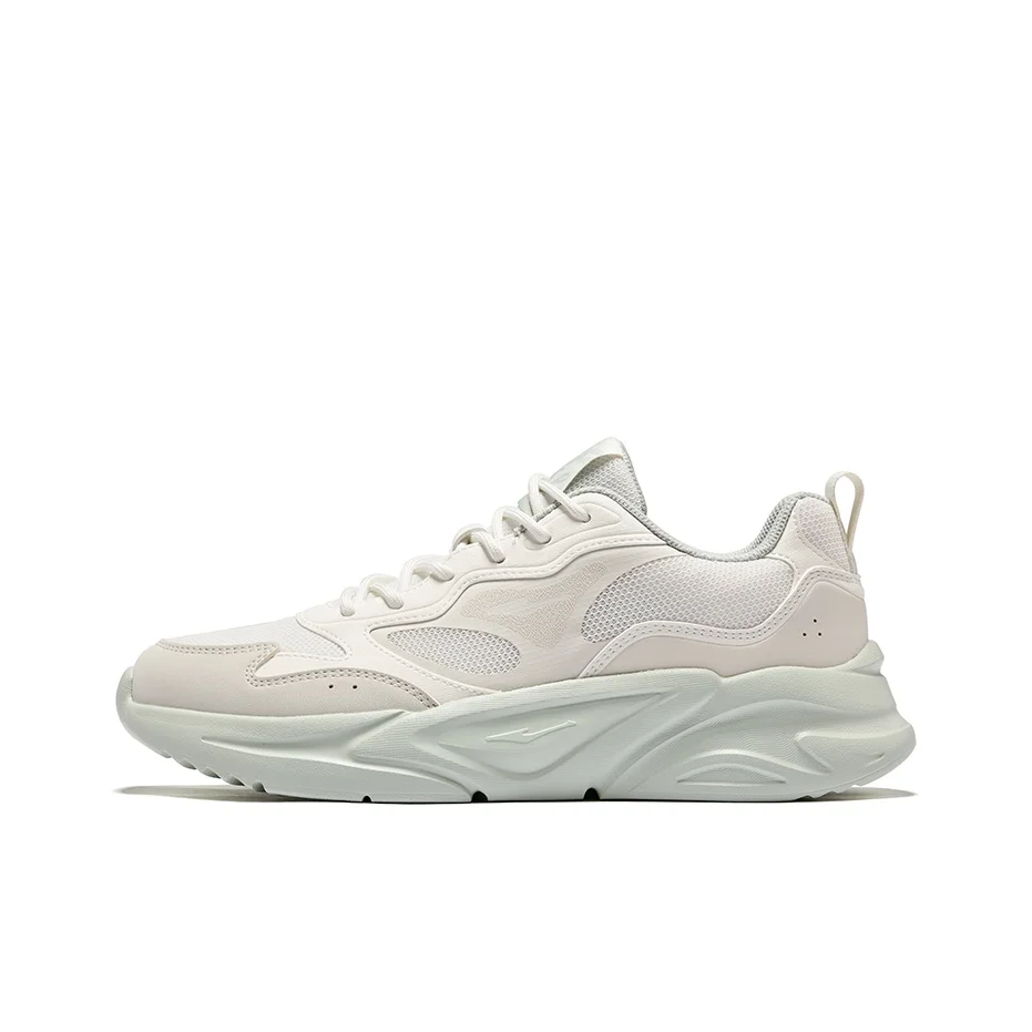 Erke Cushioning Slip Resistant Abrasion Resistant Low top Casual Shoes Men's White Gray 51125102354-006