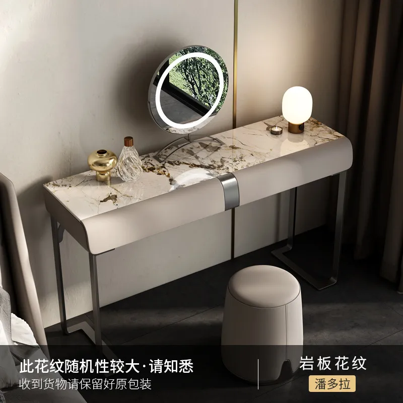 Rock dresser bedroom modern minimalist makeup table luxury wind high sense ins Nordic online celebrity dresser.