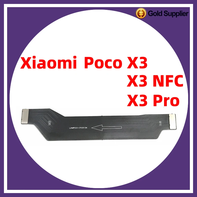 Placa-mãe para Xiaomi, Conector Mainboard, Substituição do Cabo Flex, Poco X3 Pro, X3 NFC, X3pro