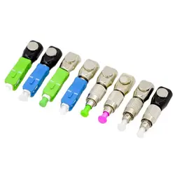 NEW LC SC FC Optical Connector Circular Bare Fiber Flange Temporary Adapter OTDR Test Fiber Coupler Wholesale Factory Outlet