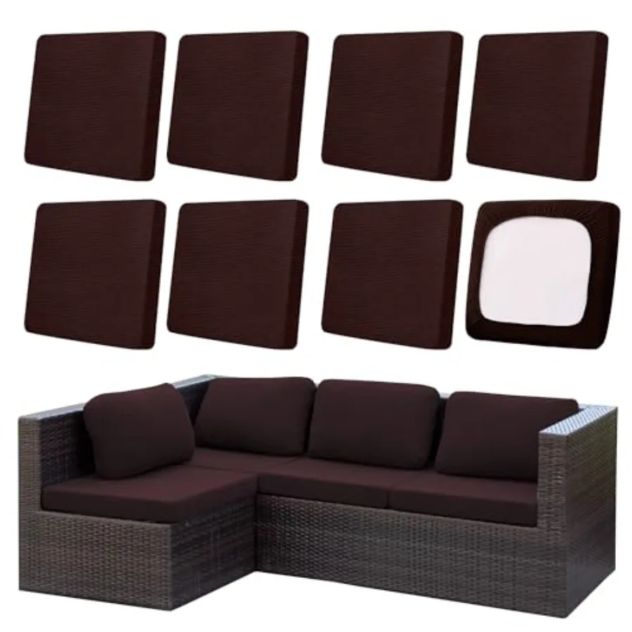 

Outdoor Cushion Covers Patio Cushion Covers Stretch Elastic Slipcovers Replacement Washable and Reusable Furniture Protector fo