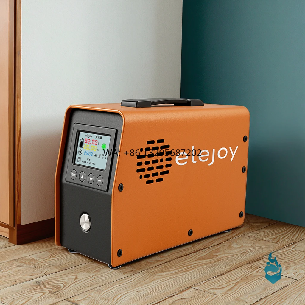 

ELEJOY 72V 20A CE Smart Battery Charger for Golf Forklift OLED Display Adjustable Lithium LiFePO4 Lead Acid Vehicle Professional