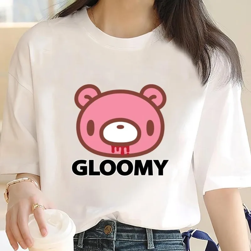 Fashion Cartoon G-Gloomy Bear Cool T Shirt Women Couple Combination Clothes Short Sleeve Collar Fashion Cotton