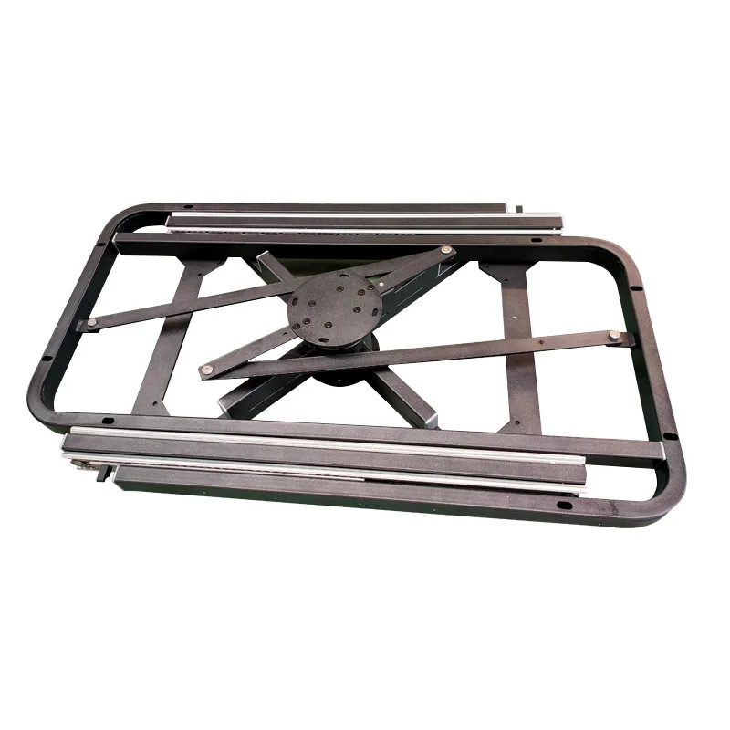 Multifunctional telescopic dining table slide rail rotating dining table combination frame rotating long table track