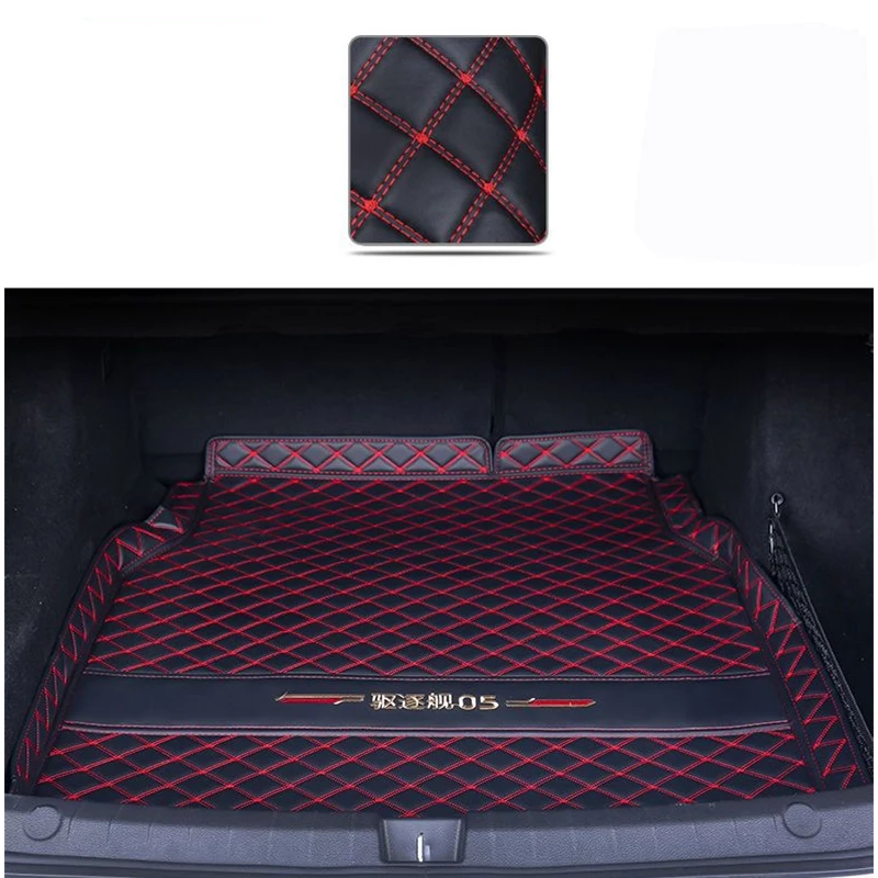 Revestimiento de cuero para carga de coche, alfombrillas para maletero, bandeja personalizada, impermeable, Protector antisuciedad, para BYD King 2024 Destroyer 05