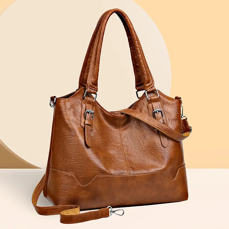 

Fashion Simplicity Women Shoulder Crossbody Bag Trendy Retro Womens Tote Bags High Quality Leather Large Capacity Female Handbag