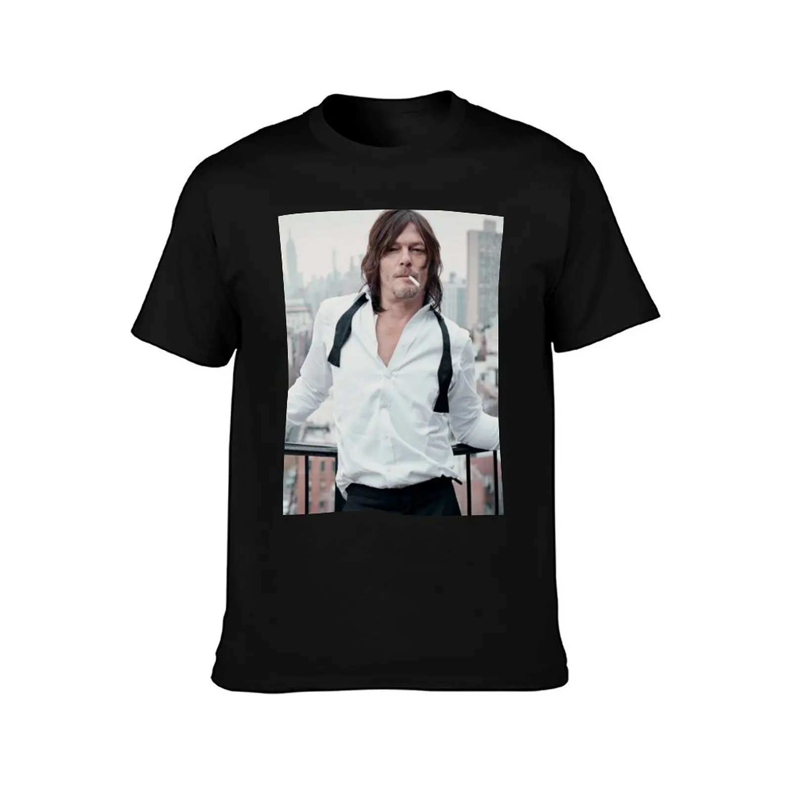 norman reedus handsome T-Shirt boys whites blacks sweat customs design your own mens graphic t-shirts anime