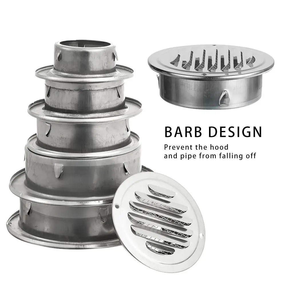 ตะแกรงช่องแอร์ผนังภายนอกสแตนเลสทรงกลมขนาดต่างๆตะแกรงระบายอากาศสำนักงานบ้านช่องแอร์