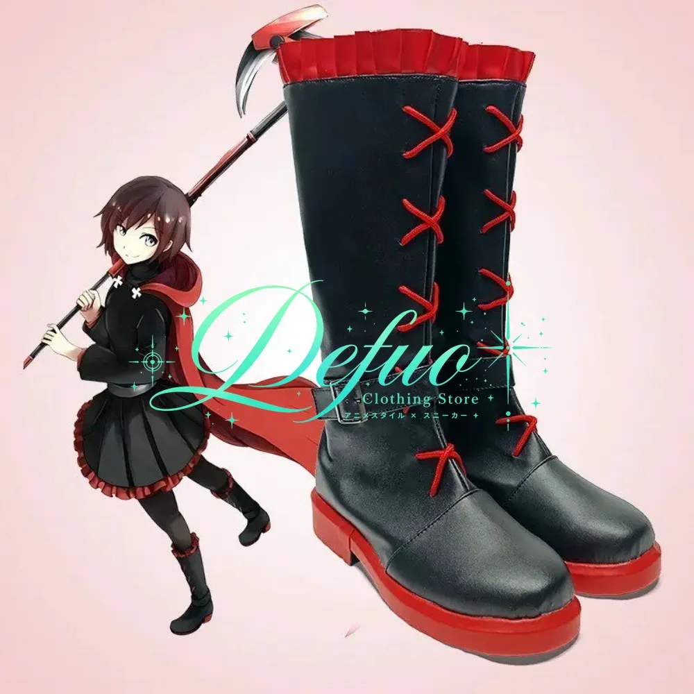 Ruby Rose Cosplay Shoes Boots Custom Footwear for Halloween Events, Convention Styling, Costume Performance and Photo Sessions