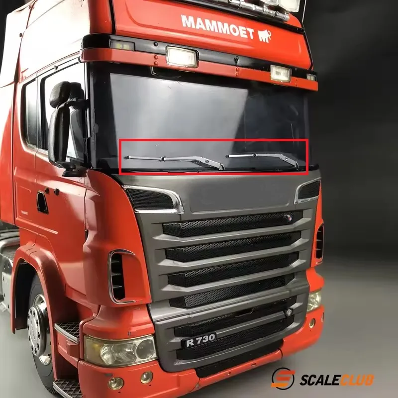 Scaleclub Modello Rimorchio Dirt Head 1:14 Arrampicata 1/10 Drift Car Con Simulazione Tergicristallo In Metallo Per Tamiya Lesu Per Scania Man