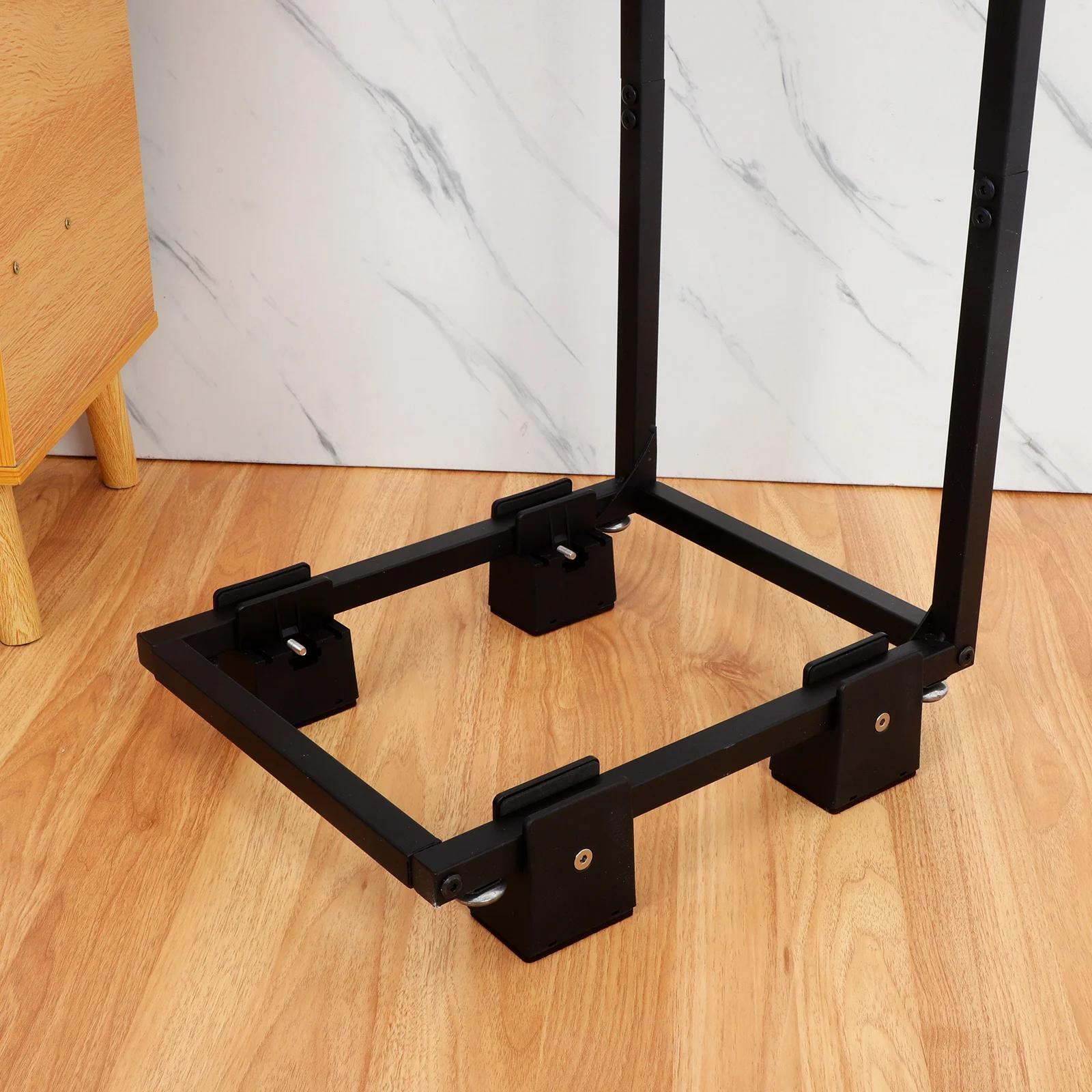 

4Pcs Adjustable Furniture Risers Metal Bed Table Leg Levelers Anti Slip Floor Protectors Cabinet Feet Table Feet Levelers