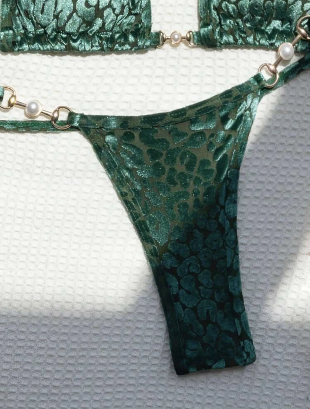 2024 brazylijskie letnie kobiety Leopard perłowy strój kąpielowy kostiumy kąpielowe stringi dwuczęściowy zestaw specjalna tkanina Halter Neck stroje