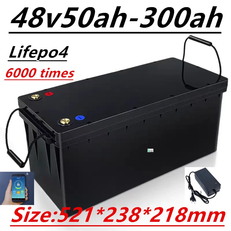 

GLT 48V 50Ah - 400ah Lifepo4 литиевый аккумулятор Bluetooth Parellel для солнечной системы 3000W 5000W 6000W инвертор