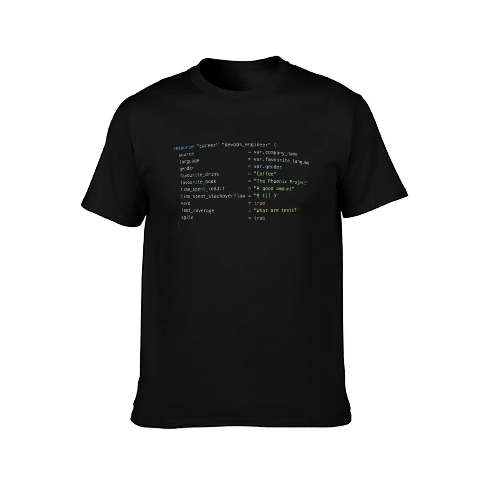 DevOps Engineer Terraform Funny Code T-Shirt Big Size Short Sleeve Casual Top T-Shirt