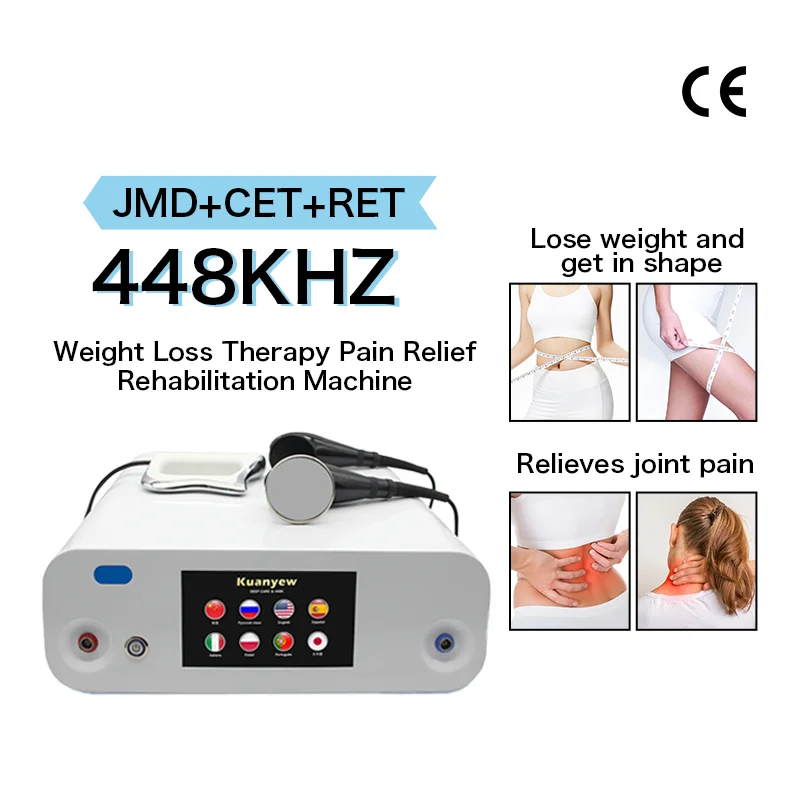 448K Indiba High-frequency Radio Wave CET RET Skin Tightening Weight Loss Anti-wrinkle Beauty Equipment Fat Burner Slimming Relieve Muscle Soreness Deep Thermal Physical Technology Promote Lymphatic Circulation