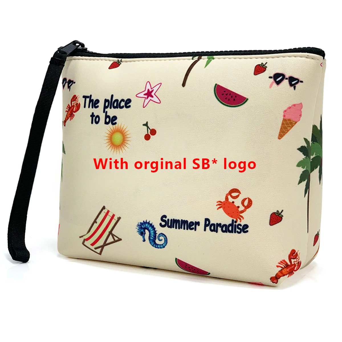 Makeup Bags Waterproof Neoprene Makeup Bag for Women Travel Toiletry Bag for Outdoor Large Cosmetic Toiletry Purse Case with Tag