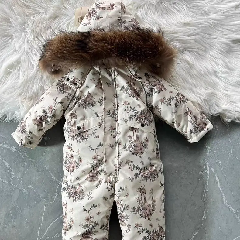 Herbst-Winter-Kinder-Baby-Mädchen-Baumwoll-Blumen-Overalls, einreihig, niedlich, schick, Baby-Overall, Kinder-Einteiler-Hose – Detail 2