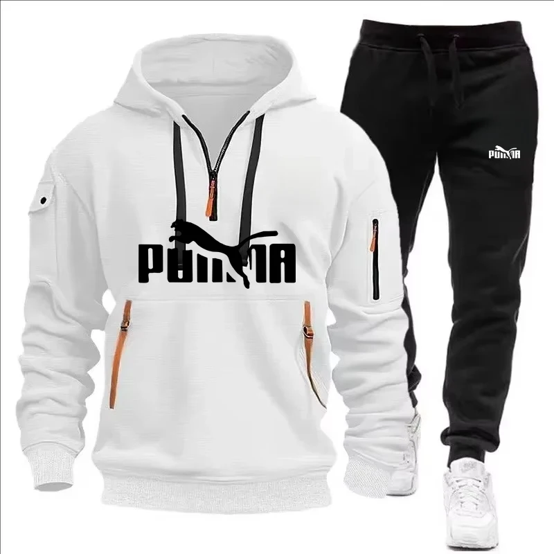 

Мужской спортивный костюм, повседневные бегуны, спортивная одежда с капюшоном, куртки и брюки, комплекты из 2 предметов, спортивный костюм для бега в стиле хип-хоп, S-XXXL