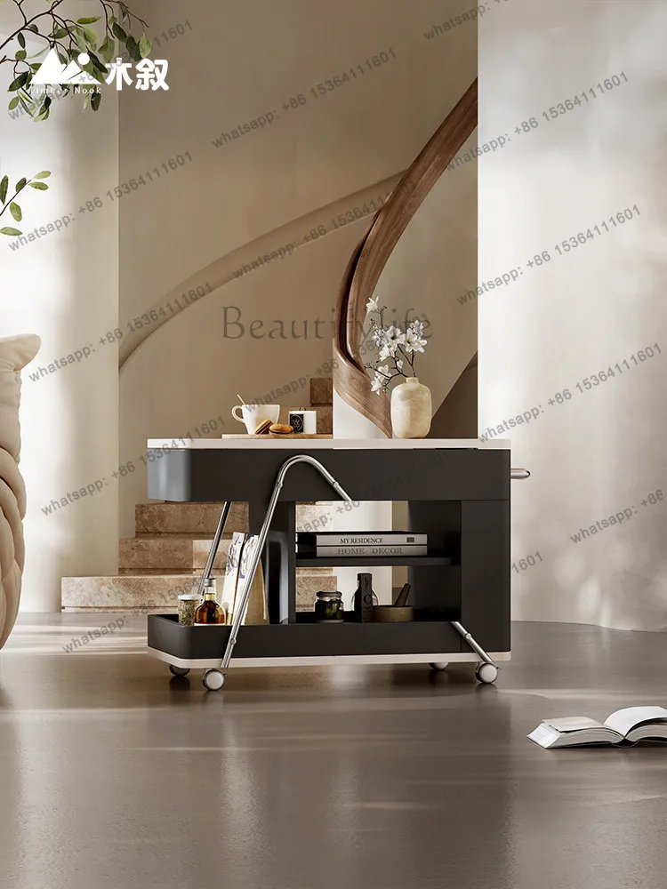 LD modern simple movable lifting light luxury trolley multi-functional coffee table