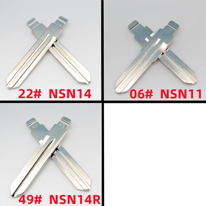 

FLYBETTTER OEM 50Pcs NSN14 NSN11 NSN14R Metal Blank Uncut Remote Key Blade For Nissan For Keydiy KD Xhorse VVDI JMD