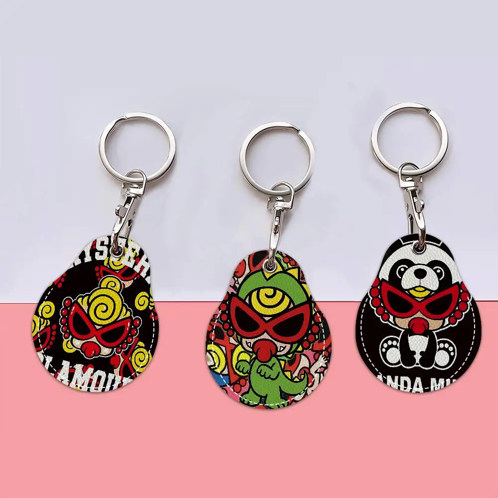 

Japan Fashion H-Hysteric M-Mini Creative Cartoon Pattern Sensitive Access Card Protective Sleeve Keychain Fashion Decorative