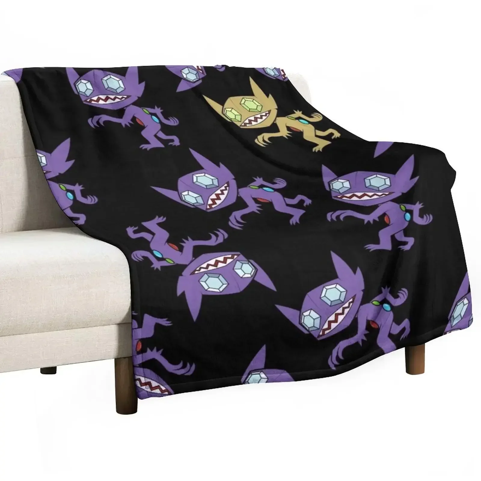 

Sableye Pattern Throw Blanket Multi-Purpose Luxury Brand Blankets