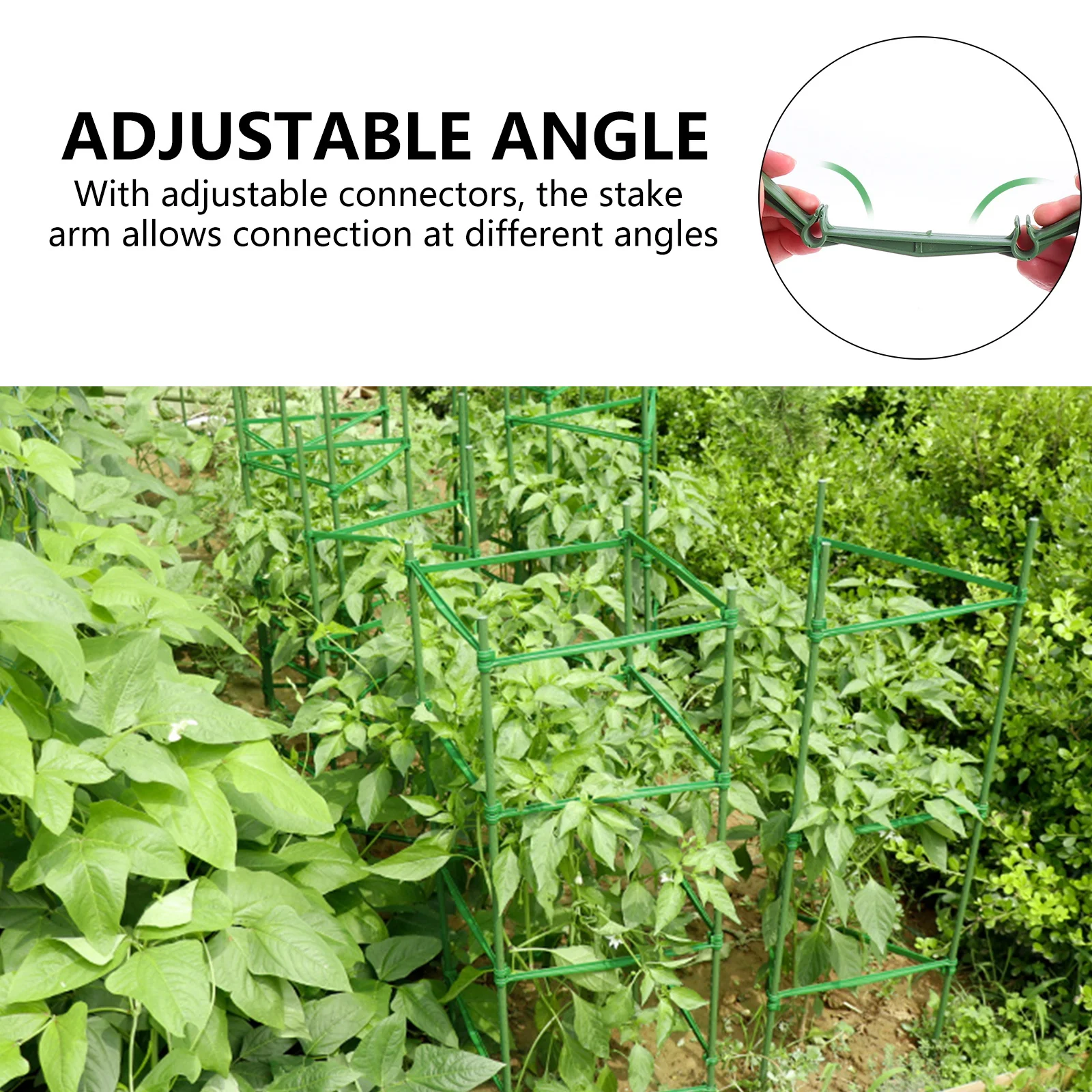 

25Pcs Expandable Plant Stake Arms Plastic Lightweight Reusable Support Connectors for Tomato Cage Garden Gardening Accessories